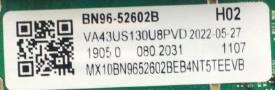 MAIN PARA TV SAMSUNG 4K·UHD·HDR / NUMERO DE PARTE BN96-52602B / KANT_SU2E_AU7000 / KANT_SU2E_AU7000_TSA5749M / BN9652602B / PANEL CY-BT043HGCV7H / DISPLAY PT430GT01-01 / BN96-50367A / BN9650367A / MODELO UN43TU700D / UN43TU700DFXZA XG19 - Imagen 3